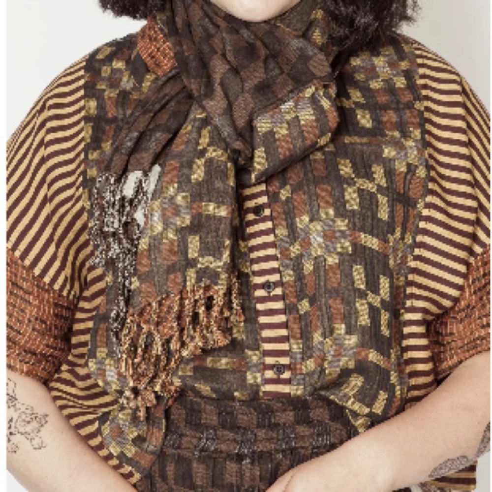 Ace&Jig archival alto scarf black & brown